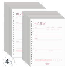 PLEPIC Fresh 彩色筆記本補充內頁 評論, 4個, 30入