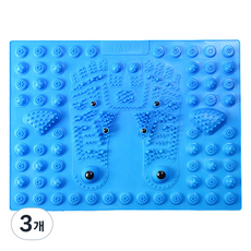 腳底按摩墊, 3個, 藍色