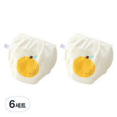 베베니즈 후르츠 유아 배변훈련팬티 2p, 오렌지, 6세트