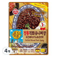 오즈키친 정통직화 유니짜장, 180g, 4개