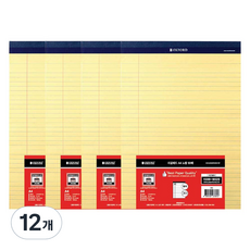OXFORD 리갈패드 A4, 노랑, 60매, 12개