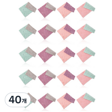 魔法與清潔雙色雙面超細纖維魔法抹布 隨機出貨, 40個