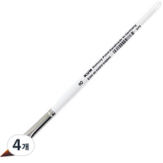 KUM 庫姆 Memory Point 斜角筆刷, 4個, 8號