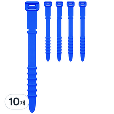 리나블루 실리콘 케이블정리 스트랩, 10개, 네이비블루