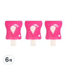 DM I Love Home 便攜式迷你矽膠分裝瓶, 粉紅色, 6個