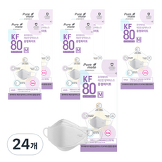퓨어메이트 KF80 중형, 5개입, 24개, 화이트