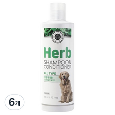펫퍼스 강아지 허브 샴푸&린스, 500ml, 1개입, 6개