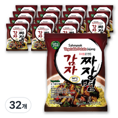 삼육 우리밀 감자짜장면 128g, 32개