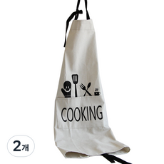 LIVING DUO 想料理 烹飪圍裙, 灰色, 2個