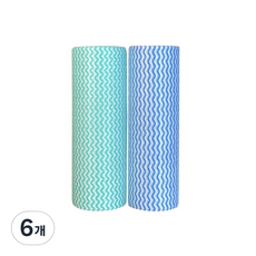 CM 一次性撕取式廚房捲筒抹布 藍色, 50個, 6個