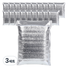 다용도 부착형 은박 보냉백 4cm 20p 세트 20 x 25 cm, 실버, 3세트 실버, 3세트