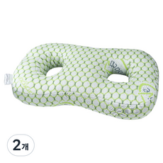소울리치 귀가 편한 피어싱 베개, 2개, 그린