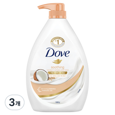 Dove 多芬 舒緩椰子燕麥沐浴乳, 1L, 3個