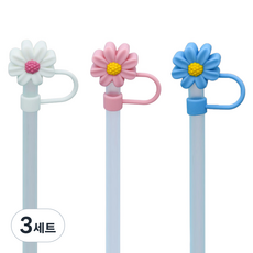 Livrica 可重複使用矽膠吸管蓋固定座 花朵3件組, 3套, 3個