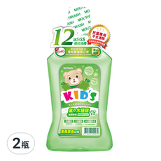 T.KI 白人 兒童漱口水 青頻果, 550ml, 2瓶