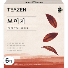 티젠 보이차, 700mg, 100개입, 6개