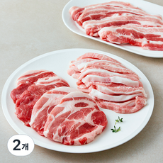 보리먹인 캐나다산 삼겹살 목살 항정살 모둠팩 (냉장), 1.5kg, 2개