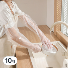 Daon Select 長版及肘防水塑膠手套, 10個, 10入