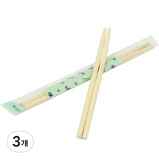Inp 竹製綠葉圓形筷子 獨立塑膠包裝 17.5cm, 100入, 3個