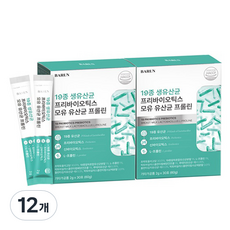 건강한약속바른 19종 생유산균 프리바이오틱스 모유 유산균 프롤린 30p, 60g, 12개