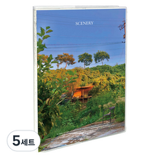 Recoz A5風景照片萬年型日誌 + PVC封套組, 復古農場, 5套