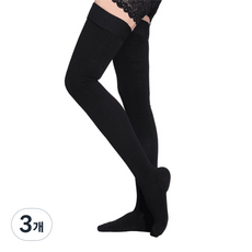 Husperft小腿大腿型壓力絲襪 黑色 SA150, 3個