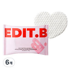 에딧비 조이풀 하트 올인원 클렌징 패드, 6개, 30매입