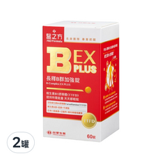 台塑生醫 MD Formula 醫之方 長釋B群EX PLUS加強錠 促進代謝 增強體力, 60顆, 600mg, 600ml, 2罐