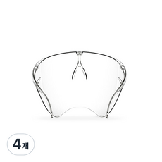 콜라보스페이스 블록 페이스 쉴드 L, 투명, 4개, 1개입