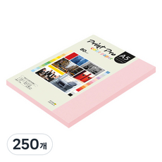 종이문화 프린트 프로 칼라 복사용지 No 23 코스모스핑크 80g, A5, 250개