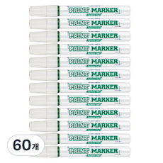 문화연필 자일렌프리 페인트마카 초록 4.5mm, 1색, 60개