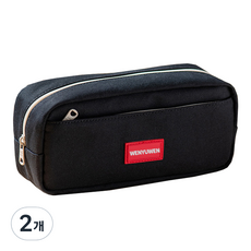 DOnG-A Pms 雙拉鍊布質多功能收納包, 黑色, 2個