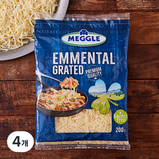 메글레 에멘탈 그레이티드 치즈, 200g, 1개입, 4개