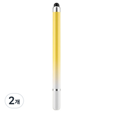 Cashrich 電容式觸控筆 智慧型手機 平板電腦 筆記本專用 one size, 2個, 黃色
