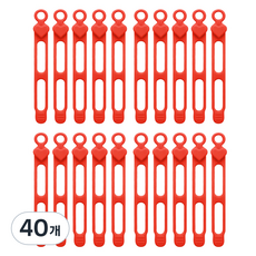 MaDaKkuMi 矽膠束線帶 콘세트 電線 線材 收納整理, 39 愛心 紅色, 40個