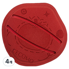 Diptok 美妝粉撲 海綿粉撲, 4個, 紅色