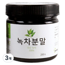 우리가스토리 국내산 녹차 분말, 250g, 3개