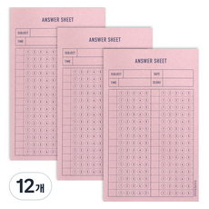 페이퍼리안 메이크어메모 메모패드, 답안지, 80매, 12개