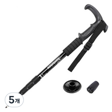 Namkabaw 디페이브 데일리 노인 어르신 커브 손잡이 지팡이 블랙, 5개