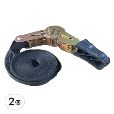 德利生活 多功能拉緊器捆綁帶 25mm x 5m 黑色, 2個