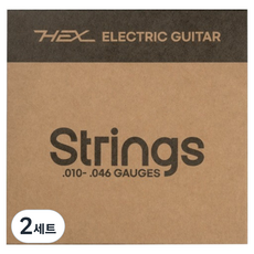 HEX 電吉他弦 .010-.046, HEX EG STRING, 銀色, 2套