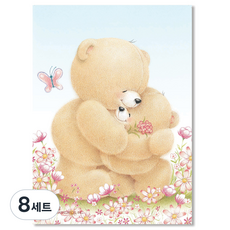 Hallmark 小熊信紙 4p + 信封 2p KLT1522, 混合顏色, 8套
