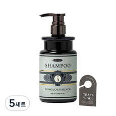 Optaum Perfume 洗髮水 華麗黑色 500ml+卡片01 謝謝套組, 500ml, 5組