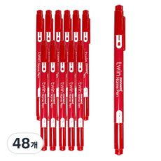 monAmi 特別雙頭簽字筆, 48個, 紅色