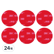 브이에이치비 원형 양면테이프 투명 35mm, 24개