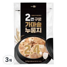 심플잇 두번구운 가마솥 누룽지, 2.4kg, 3개