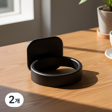 조인메이드 벽걸이 드라이기 거치대 홀더 수납 정리대, 블랙, 2개