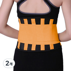 리치덕 통기성 허리보호대 오렌지, 2개