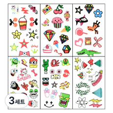 迷你紋身貼紙組, KT055, KT056, KT057, KT058, KT059, KT060, 3套