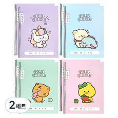 pinkfoot 1500小矮人朋友們留言紙 4種*2入組, 紫色、薄荷色、粉色、藍色, 2組